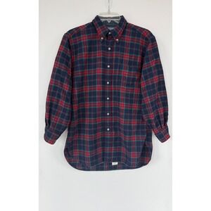 Vintage Pendleton Woolen Mills Blue Plaid Flannel Shirt  Mens Medium Made in USA